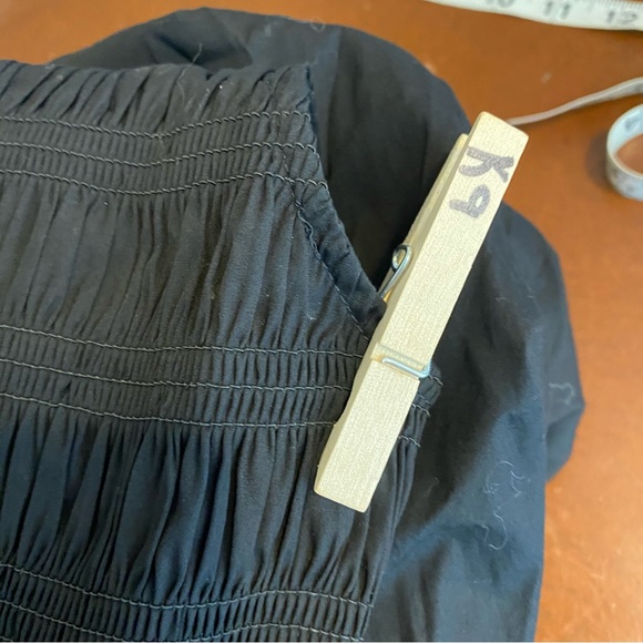 Madewell true black The Melody Bubble-Hem Smocked Midi Dress in Poplin small nwt - Picture 8 of 10